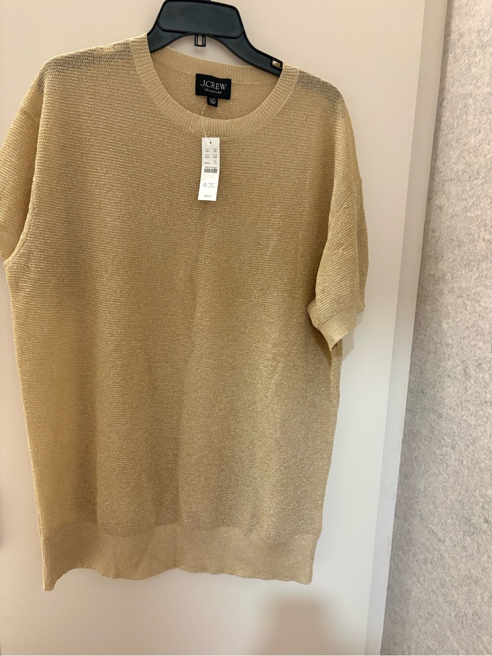 J. Crew Collection Sheer Tunic with Lurex. Size L/XL. New with tags.